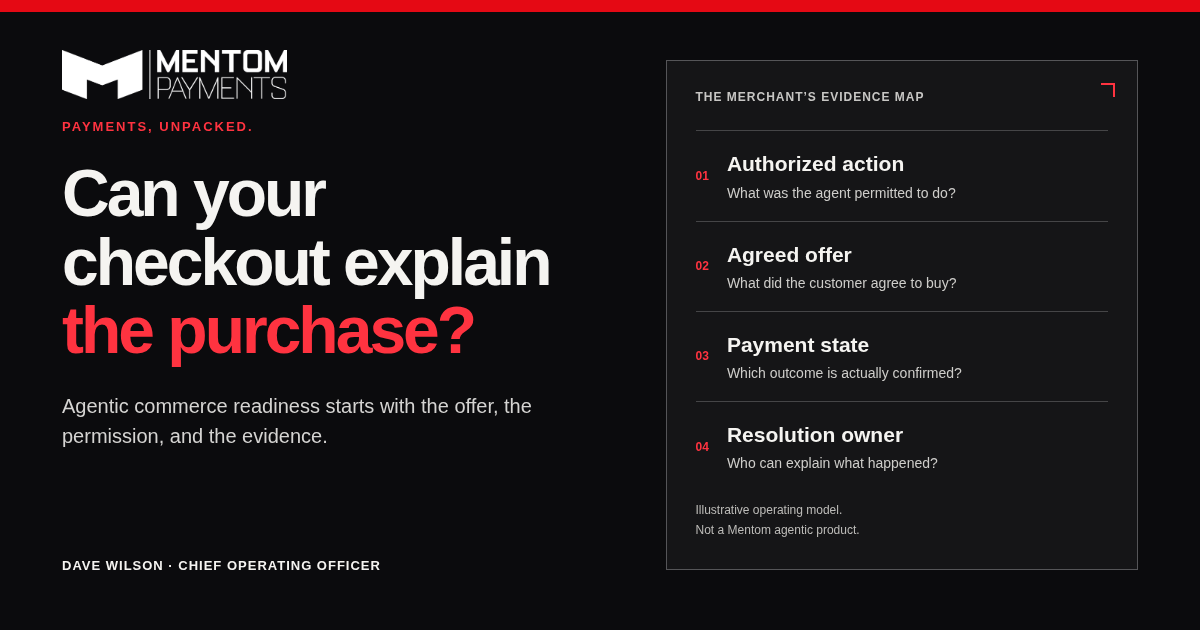 Agentic Commerce Readiness Payments, Unpacked. article artwork
